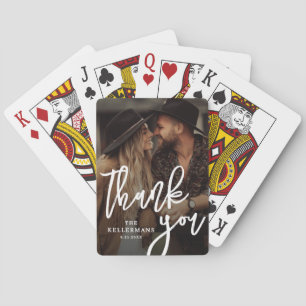 Jeu De Cartes Photo de mariage élégant Merci
