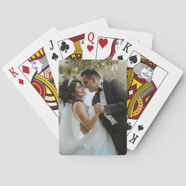 Jeu De Cartes Photo de mariage personnalisée Cartes de jeu class (dos)