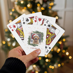 Jeu De Cartes Photo de Noël personnalisé d'animal de compagnie –