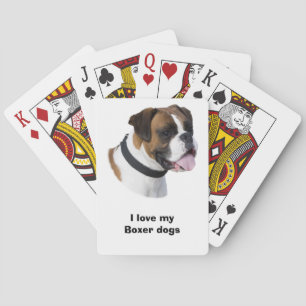 Jeu De Cartes Photo de portrait de chien de boxeur