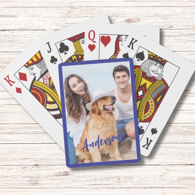 Jeu De Cartes Photo de script bleu personnalisé (Créateur téléchargé)