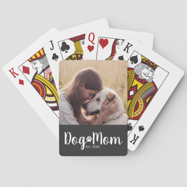 Jeu De Cartes Photo de script de maman de chien établie (dos)