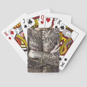 Jeu De Cartes Photo de tatouage corporel masculin