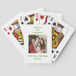 Jeu De Cartes photo de texte vert pour les fêtes de Noël