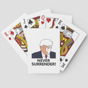Jeu De Cartes Photo de Trump Jamais Se Rendre Mug
