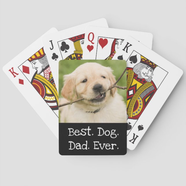Jeu De Cartes Photo Dog Personnalisé Meilleur Papa Chien Jamais  (dos)