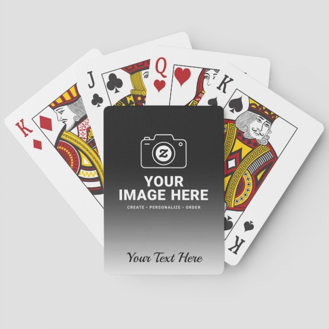 Jeu De Cartes Photo et message personnalisé (dos)