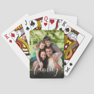 Jeu De Cartes Photo Famille élégante moderne script