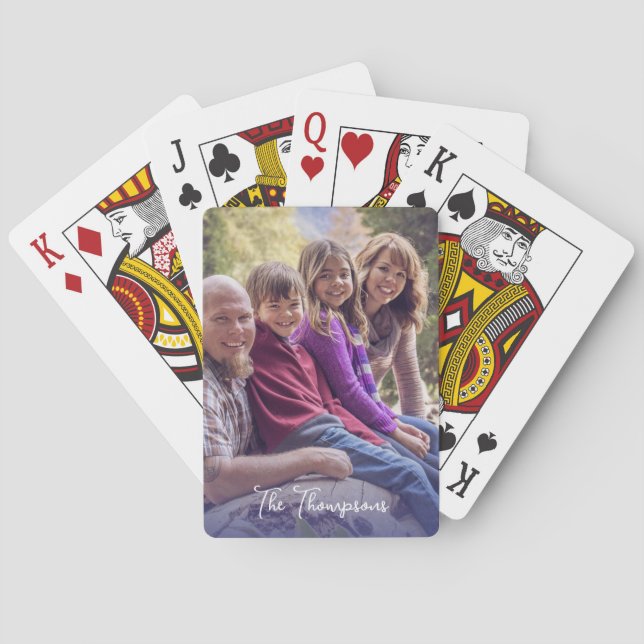Jeu De Cartes Photo famille simple moderne (dos)