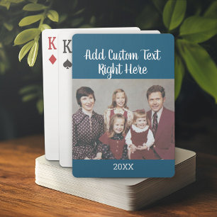 Jeu De Cartes Photo horizontale avec texte et année de la famill