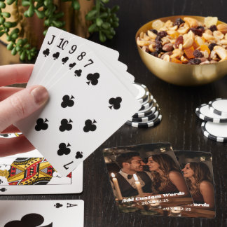 Jeu De Cartes Photo intégral - Mots personnalisés verticaux