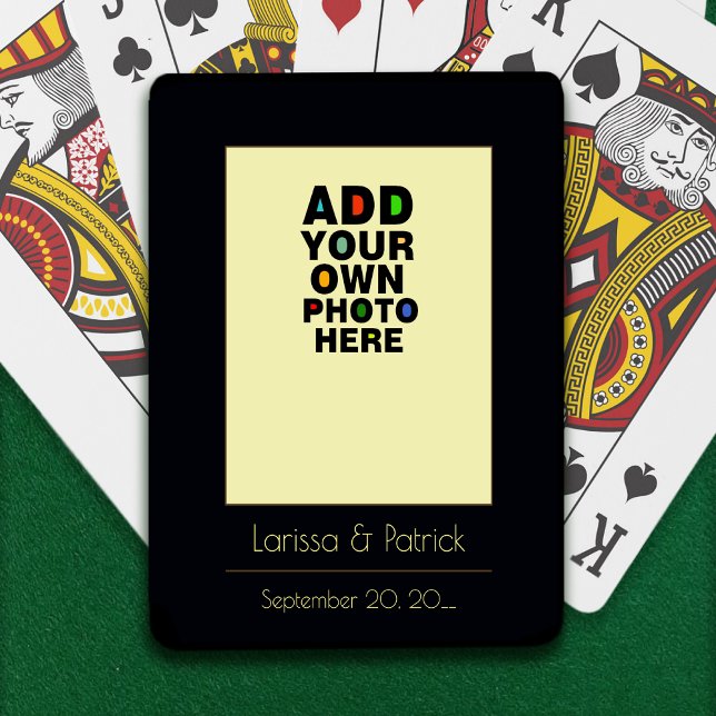 Jeu De Cartes Photo Keepsaké et Mariage Date personnalisée (Créateur téléchargé)