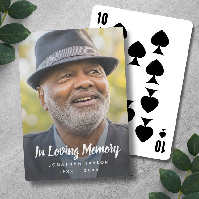 Jeu De Cartes Photo Memorial Remembrance Tribute (Photo Memorial Playing Cards)