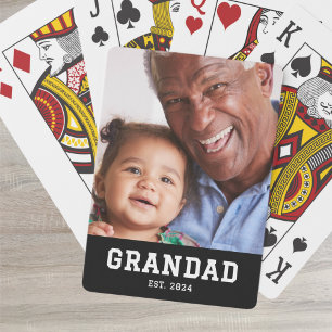 Jeu De Cartes Photo noir gras Grand-Papa établi