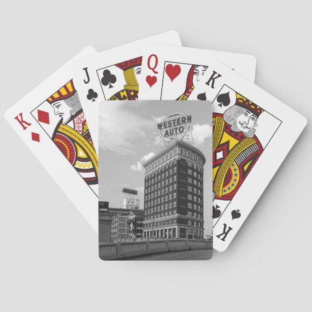 Jeu De Cartes Photo noire et blanche d'architecture automatique (dos)