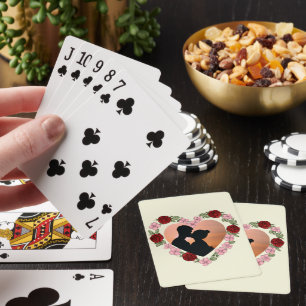 Jeu de Cartes Photo Personnalisé – Cœur Floral