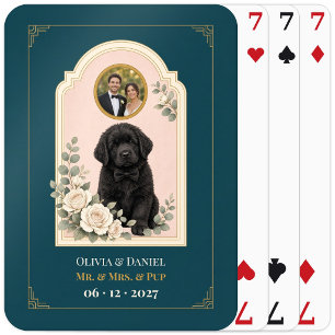 Jeu De Cartes Photo personnalisé de cadeau de mariage pour Terre