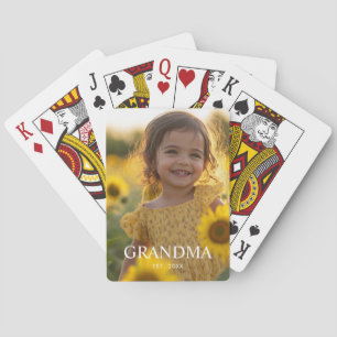 Jeu De Cartes Photo personnalisé de grand-mère