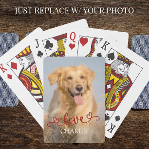 Jeu De Cartes Photo personnalisé d'un chien merveilleux amour