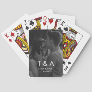 Jeu De Cartes Photo personnalisé Mariage Moderne