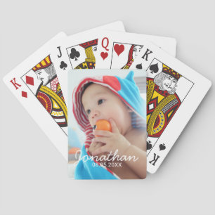 Jeu De Cartes Photo personnalisée avec nom et date