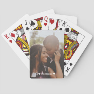 Jeu De Cartes Photo personnalisée Couple amour Coeur