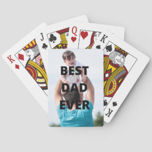 Jeu De Cartes Photo personnalisée de meilleur père