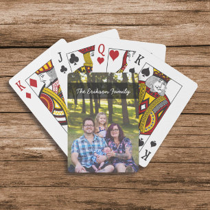 Jeu De Cartes Photo personnalisée et nom de famille