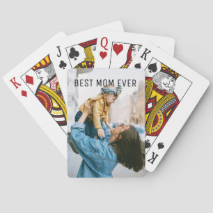 Jeu De Cartes Photo Personnalisée Meilleure Maman Jouer À Vélos 