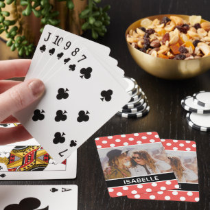 Jeu De Cartes Photo personnalisée personnalisée Pointe Rouge Pol