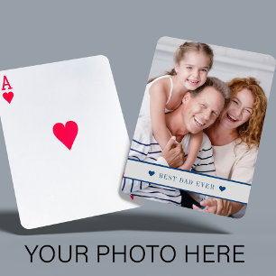 Jeu De Cartes Photo personnalisée texte personnalisé famille mod