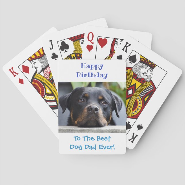 Jeu De Cartes Photo pour animaux de compagnie du meilleur papa d (dos)