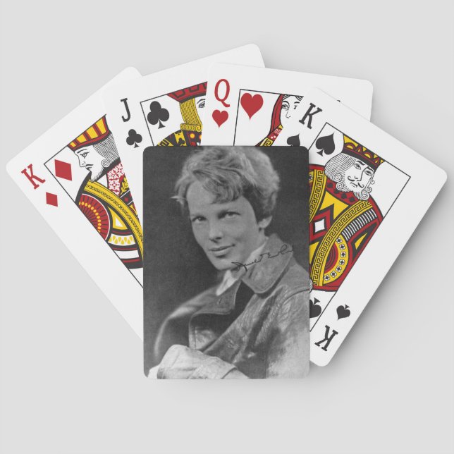 Jeu De Cartes "Photo signée par Amelia Earhart" (dos)