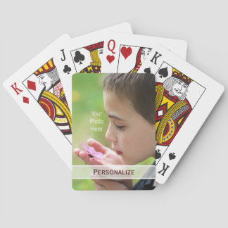 Jeu De Cartes Photo simple et chic sans bordure avec nom