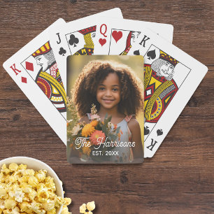 Jeu De Cartes Photo vertical complet, nom de famille, année de c