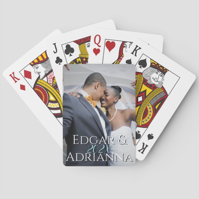 Jeu De Cartes Photo verticale complète - Mariage de texte person (dos)