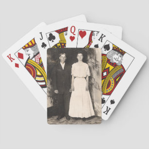 Jeu De Cartes Photo vintage d'un couple Mariage