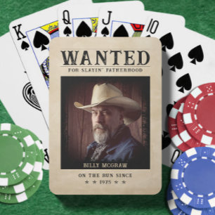 Jeu De Cartes Photo vintage Poster Recherché Funny Fête des père