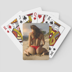 Jeu De Cartes Photographie De Fille Du Bikini D'Été 