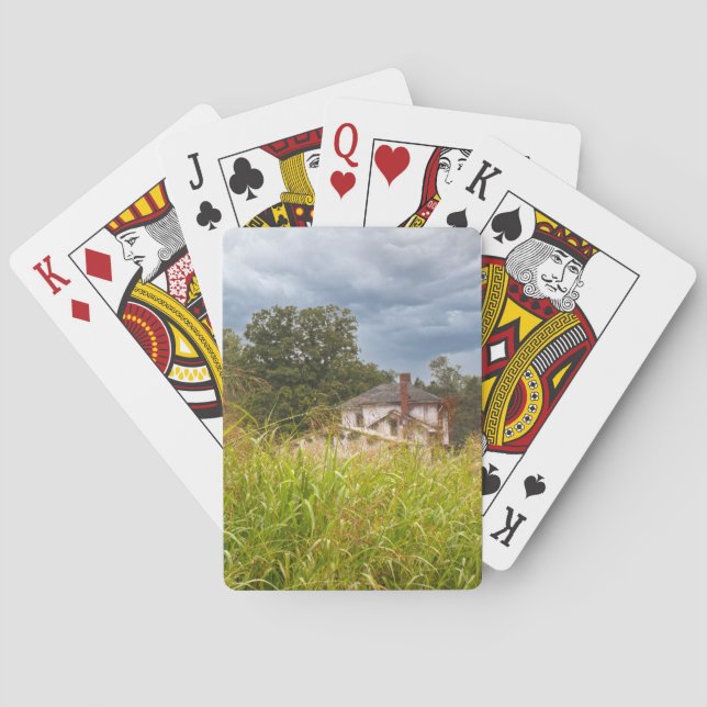 Jeu De Cartes Photographie de la vieille maison abandonnée (dos)