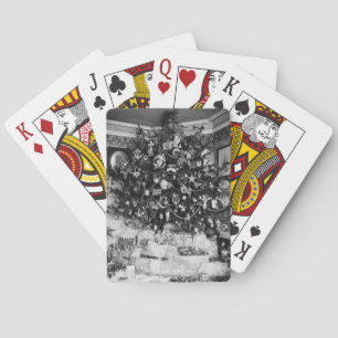Jeu De Cartes Photographie de l'arbre de Noël Vintage (1910)