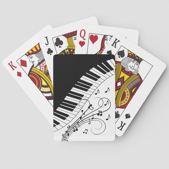 Jeu De Cartes Piano Keyboard Music Design (dos)