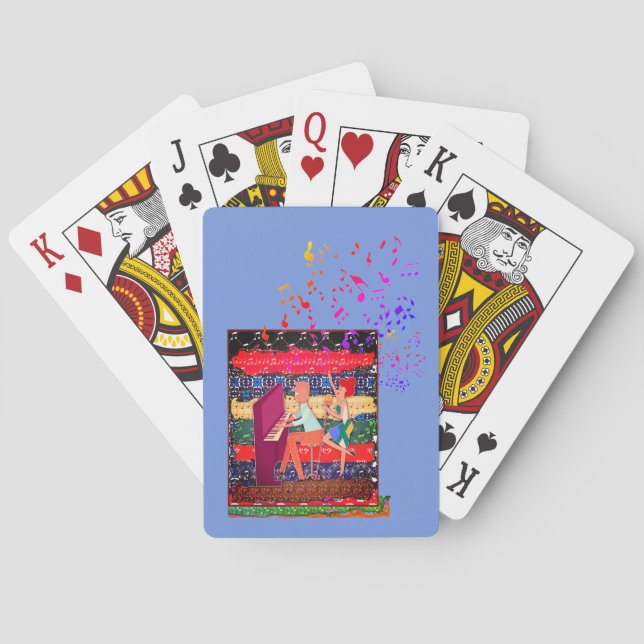 Jeu De Cartes Piano Player Et Notes musicales (dos)