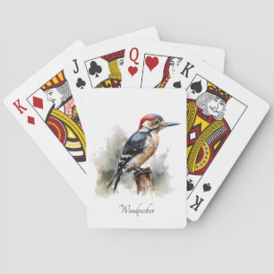 Jeu De Cartes Pichette de bois aquarelle personnalisée
