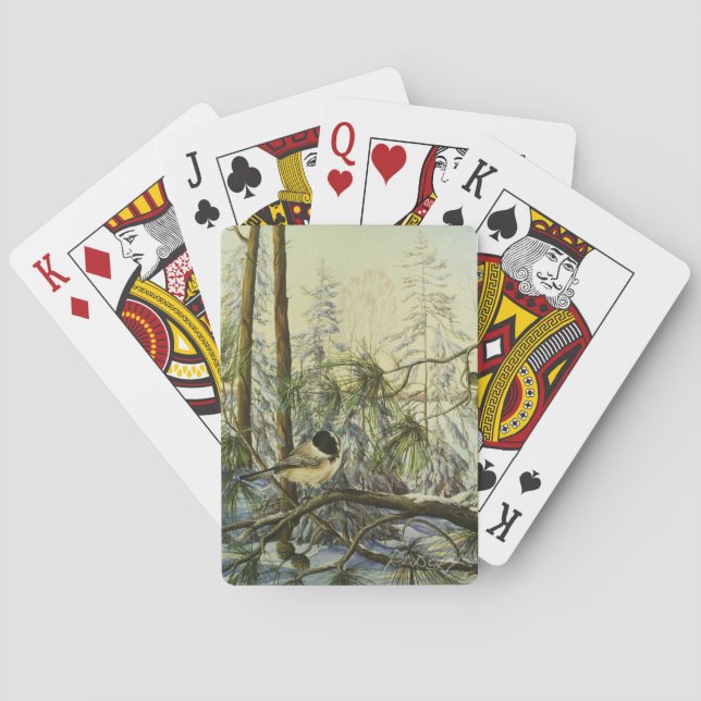 Jeu De Cartes "Pickadee à cou noir" par Charlie Rapsky (dos)