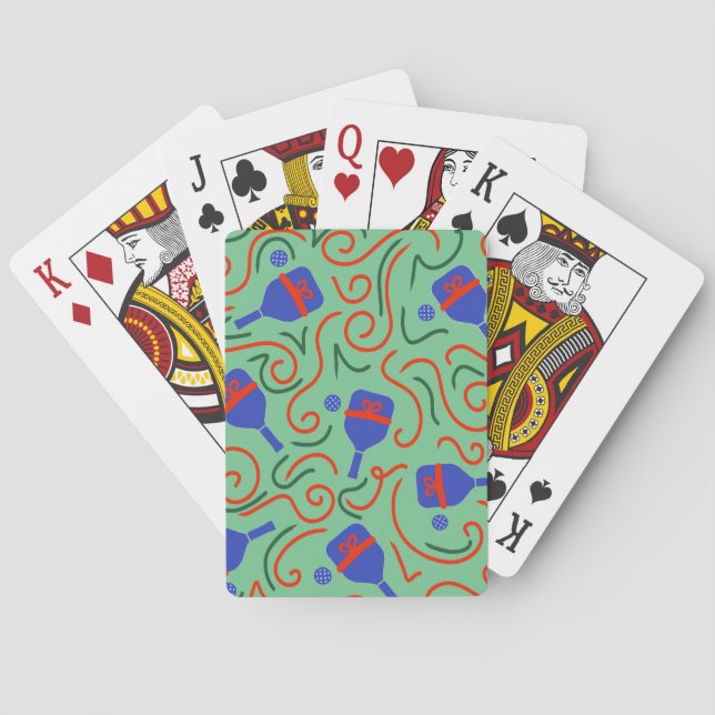 Jeu De Cartes Pickleball avec serviette en boîte (dos)
