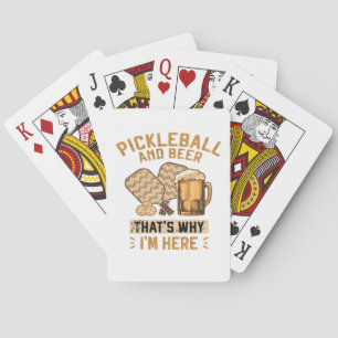 Jeu De Cartes Pickleball et Bière C'est Pourquoi Je Suis Ici Drô