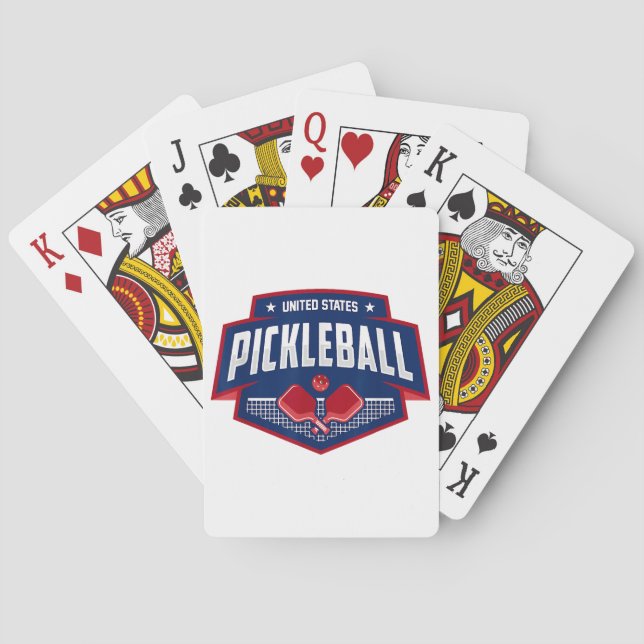 Jeu De Cartes Pickleball Support Team Pickleball Player USA (dos)