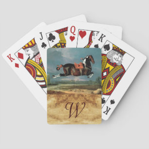 Jeu De Cartes Piebald Cheval Cehero Parcum d'élevage Monogramme