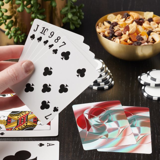 Jeu De Cartes Pièces circulaires torsadées en corail rouge doux  (In Situ)